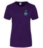 Woman's Save Planet Form Fitting  Purple Tee