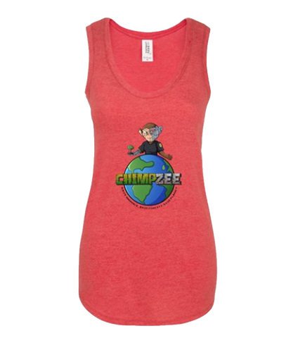 Save Planet Womans  Red Tank Top